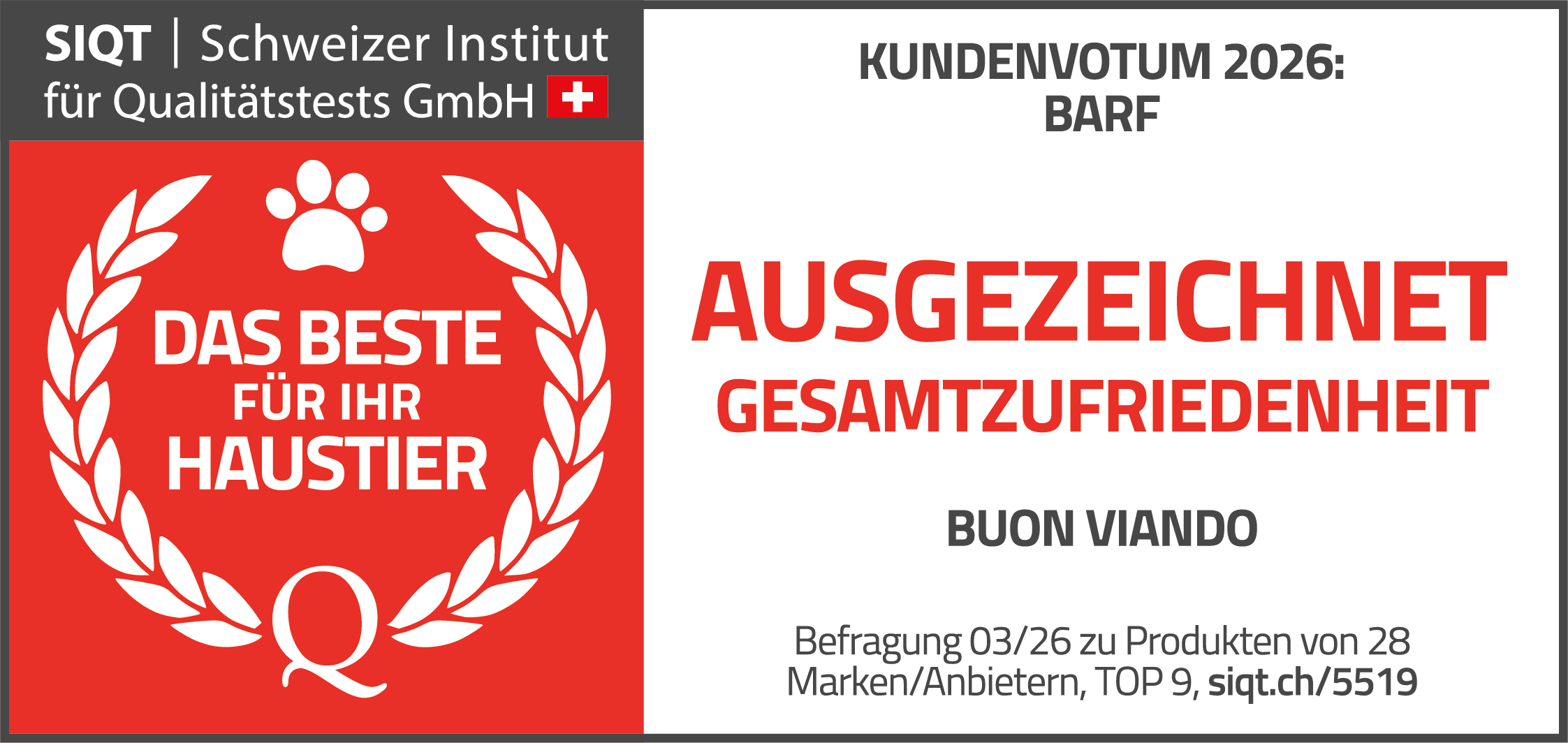 Wir sind ausgezeichnet!